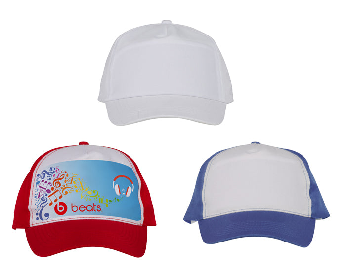 Gorra en poliester de 5 gajos