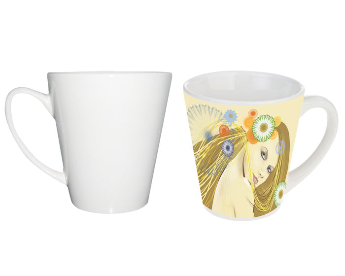 Taza conica blanca para sublimacion