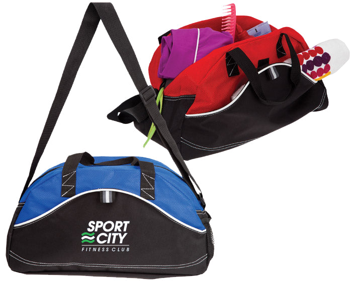 Maleta deportiva en poliester negro y non woven en color