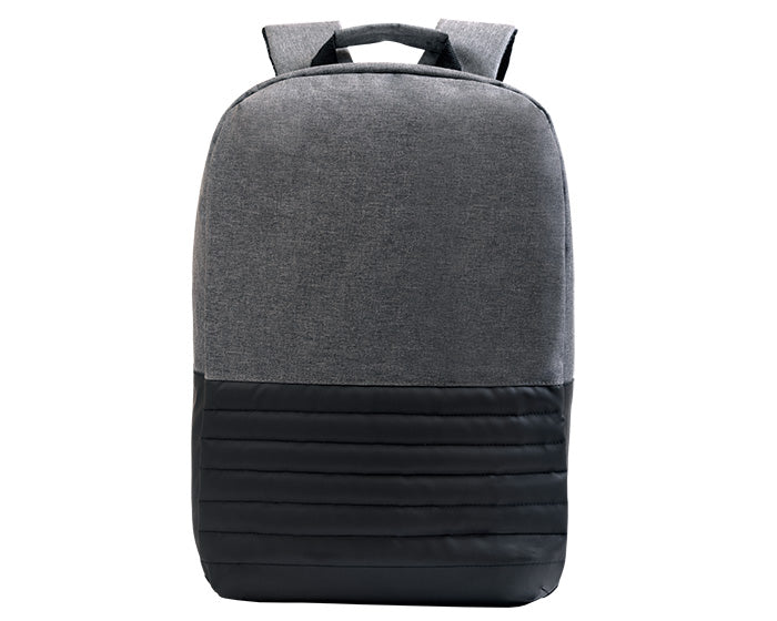 Mochila tipo backpack porta laptop de 15.6 pulgadas con diseño tipo curpiel con compartimento que abre a 180