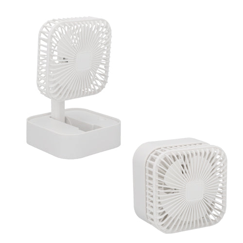 Mini ventilador plegable y de tamano ajustable capaz de cambiar su posicion a 180°