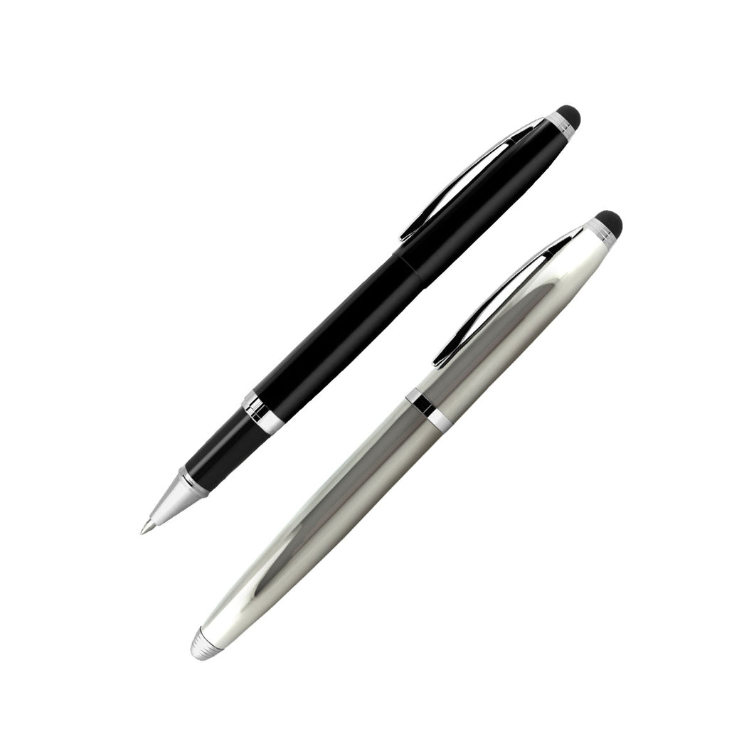 Boligrafo metalico con tapon que cierra a presion