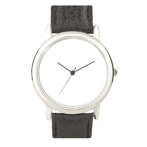 Reloj con caja metalica y correa de piel