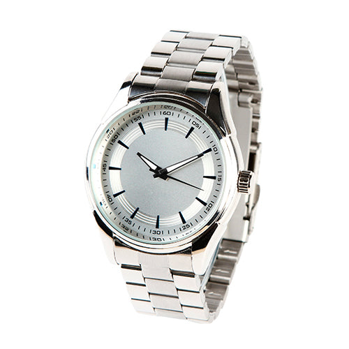 Reloj metalico con cristal mineral y maquinaria metalica japonesa