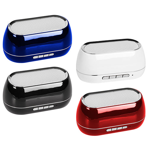 Bocina metalica portatil recargable con bluetooth