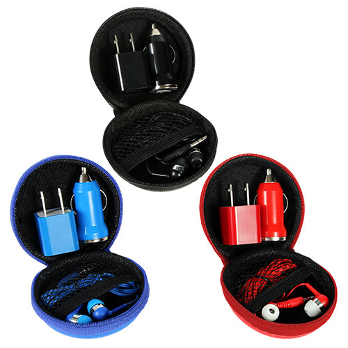 Kit de viaje con cargador para auto
