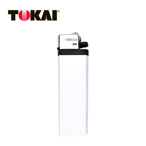 Encendedor de plastico tokai regular cuadrado blanco