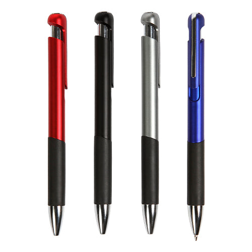 Boligrafo de plastico tipo ball pen retractil con agarre de goma