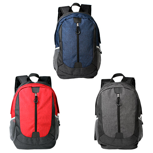 Mochila backpack fabricada en poliester con cierre vertical