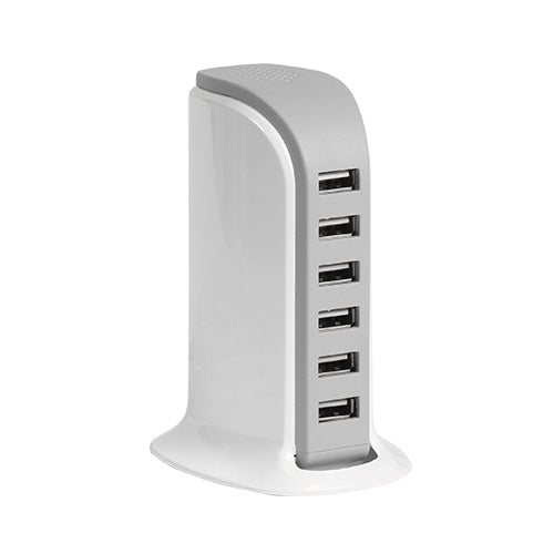 Multiconector de escritorio con 6 entradas puerto usb con cable de corriente incluido