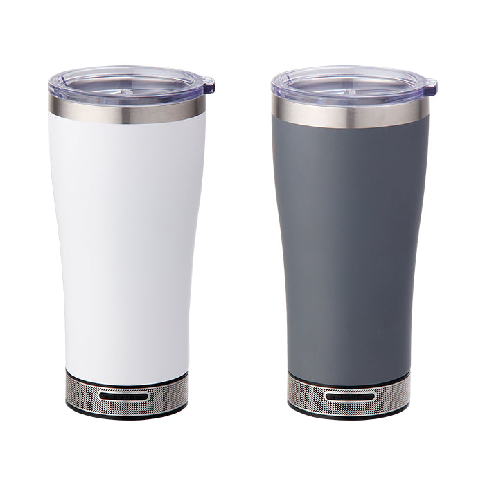 Vaso de acero inoxidable doble pared con bocina bluetooth