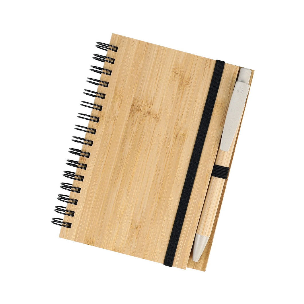 Libreta con pasta rigida de bambu