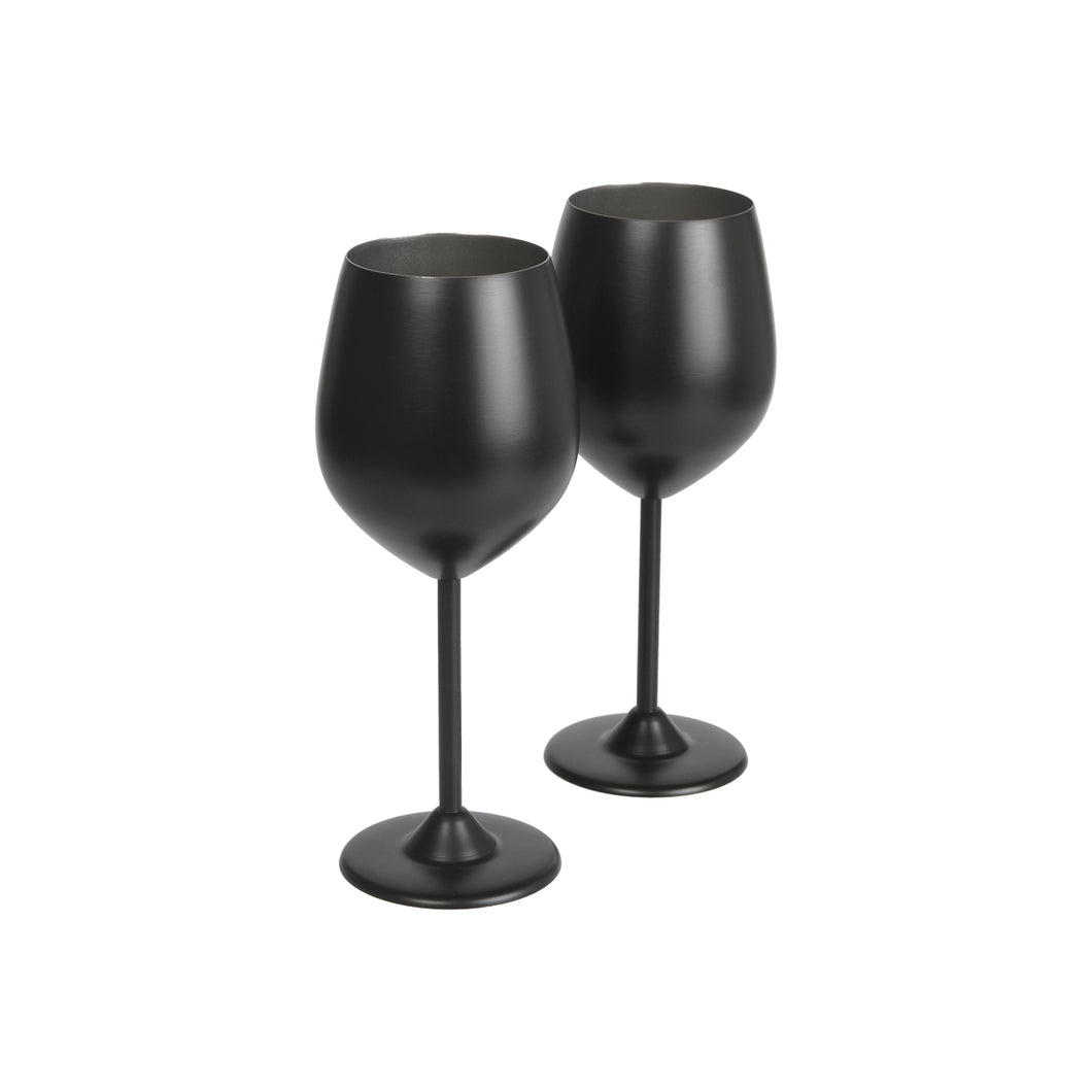 Juego de 2 copas para vino fabricadas en acero inoxidable