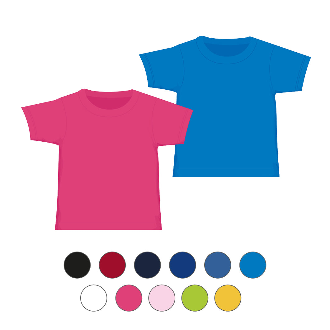 Playera yazbek cuello redondo manga corta bebe colores